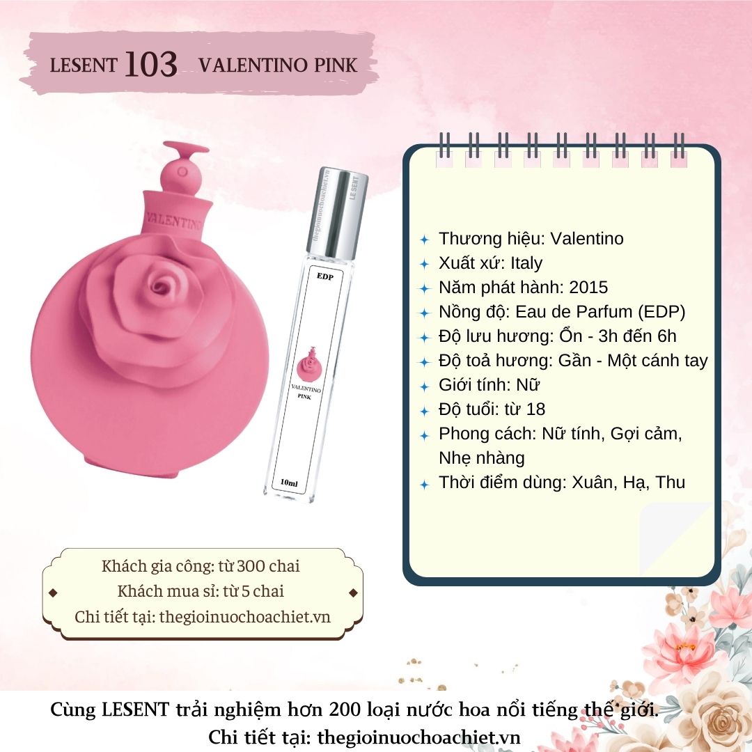 Nước hoa chiết Valentina Pink 10ml