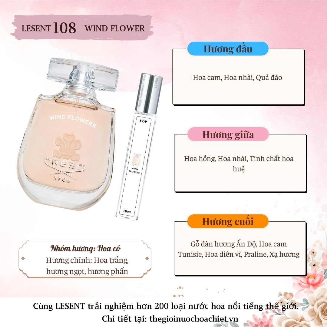 Nước hoa chiết Wind Flowers  10ml