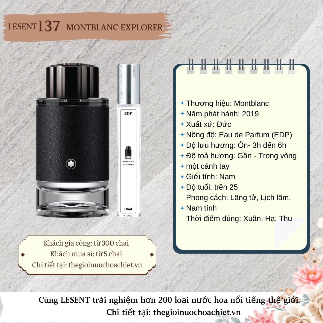 Nước hoa chiết Montblanc Explorer EDP 10ml