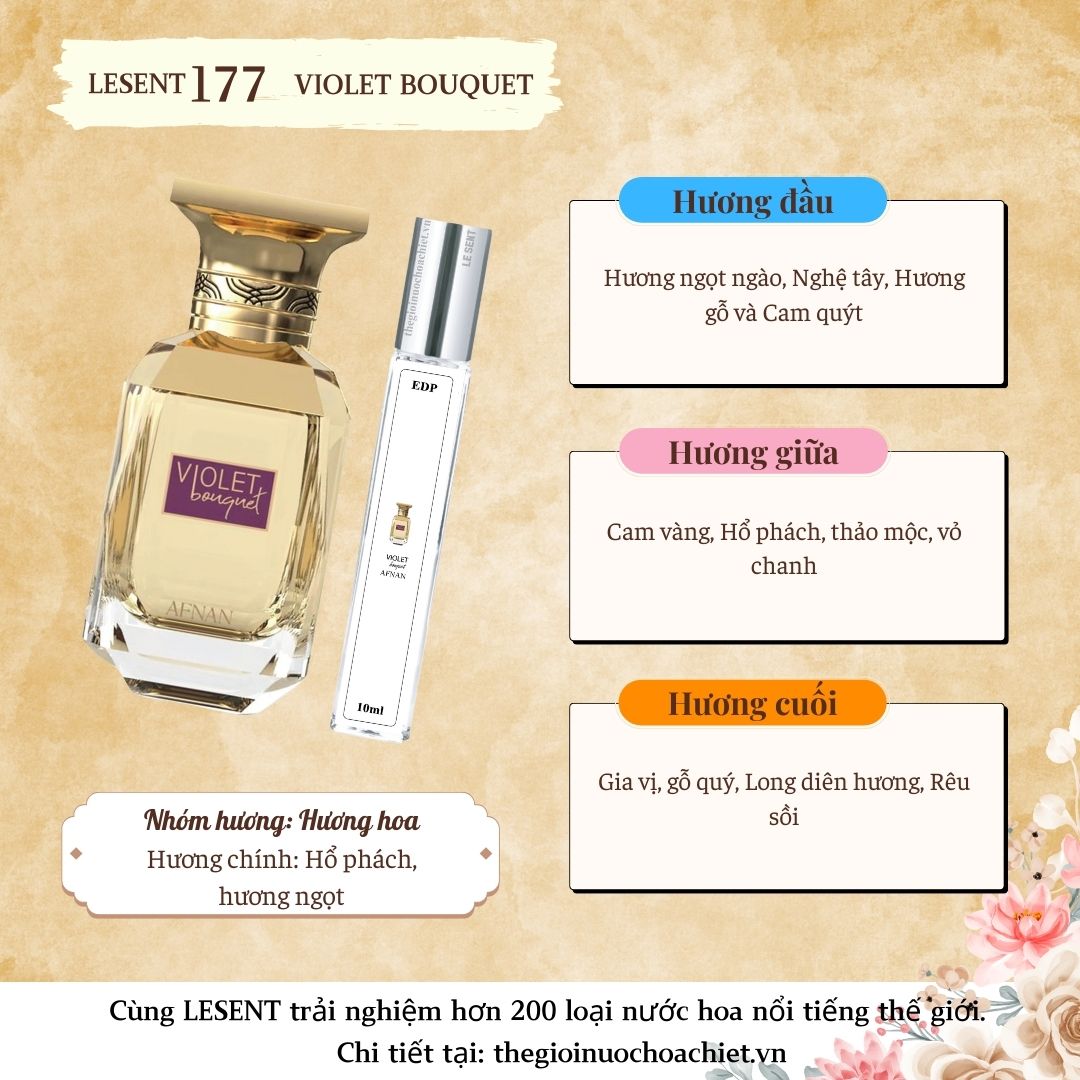 Nước hoa chiết Violet Bouquet Afnan 10ml