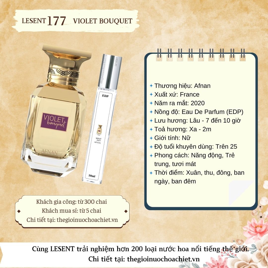 Nước hoa chiết Violet Bouquet Afnan 10ml