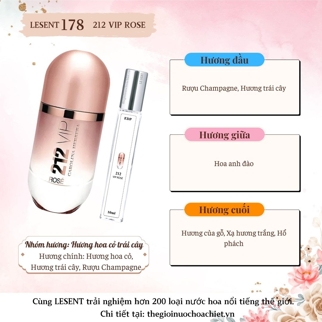 Nước hoa chiết 212 Vip Rose 10ml