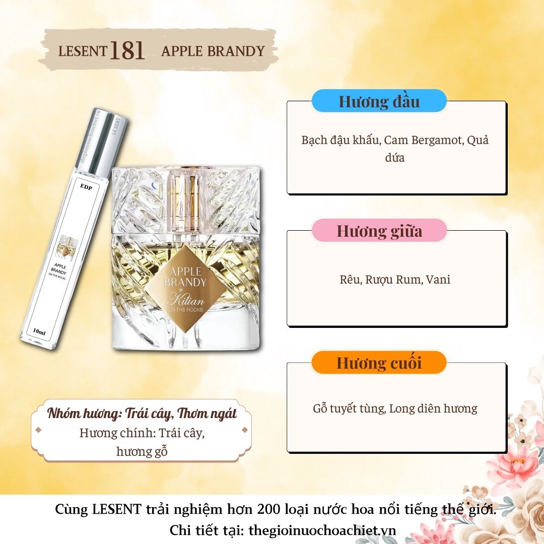 Nước hoa chiết Apple Brandy On The Rocks 10ml