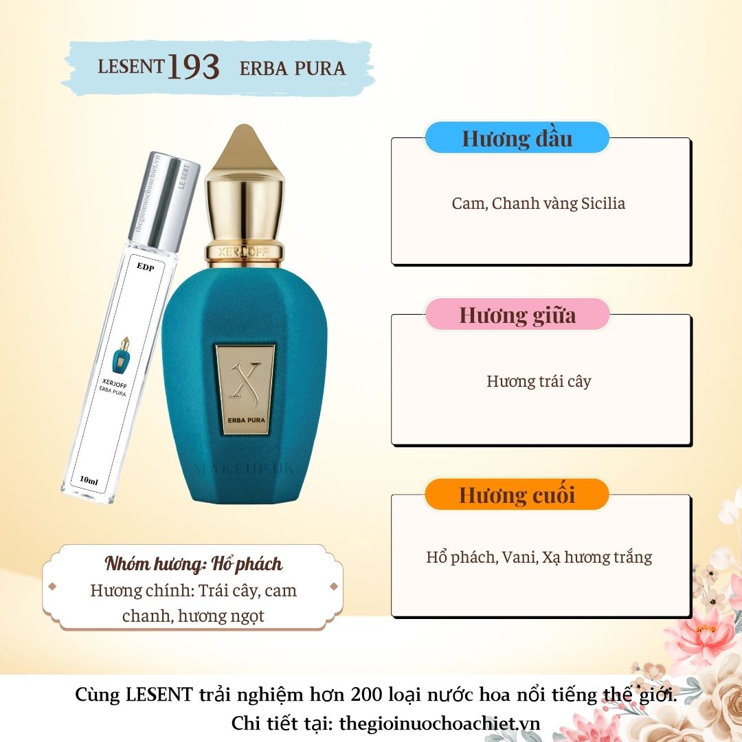 Nước hoa chiết  Erba Pura 10ml