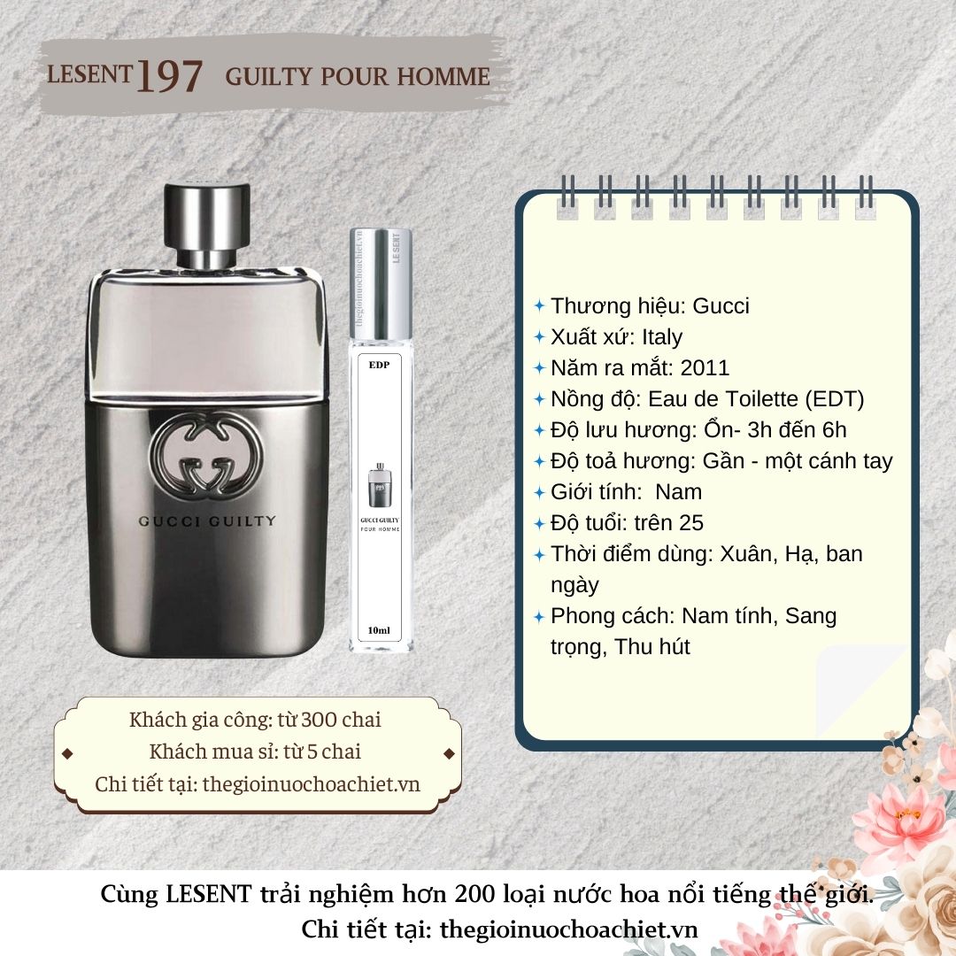 Nước hoa chiết Guilty Pour Homme 10ml