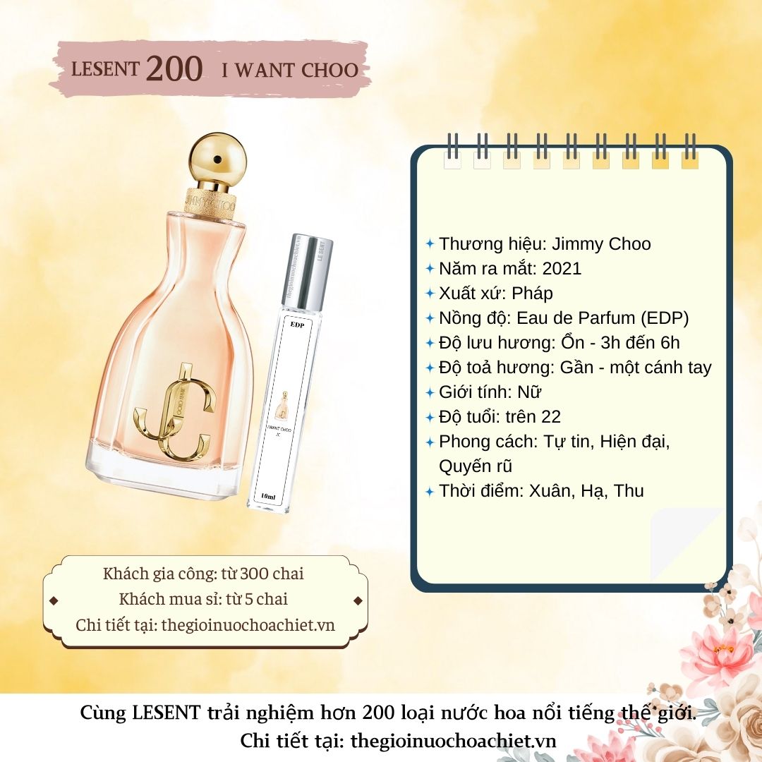 Nước hoa chiết I Want Choo 10ml