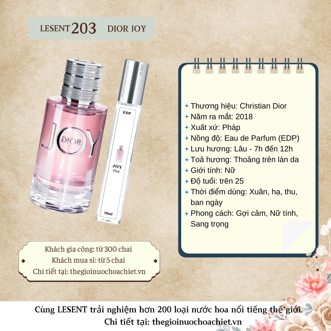 Nước hoa chiết Joy 10ml