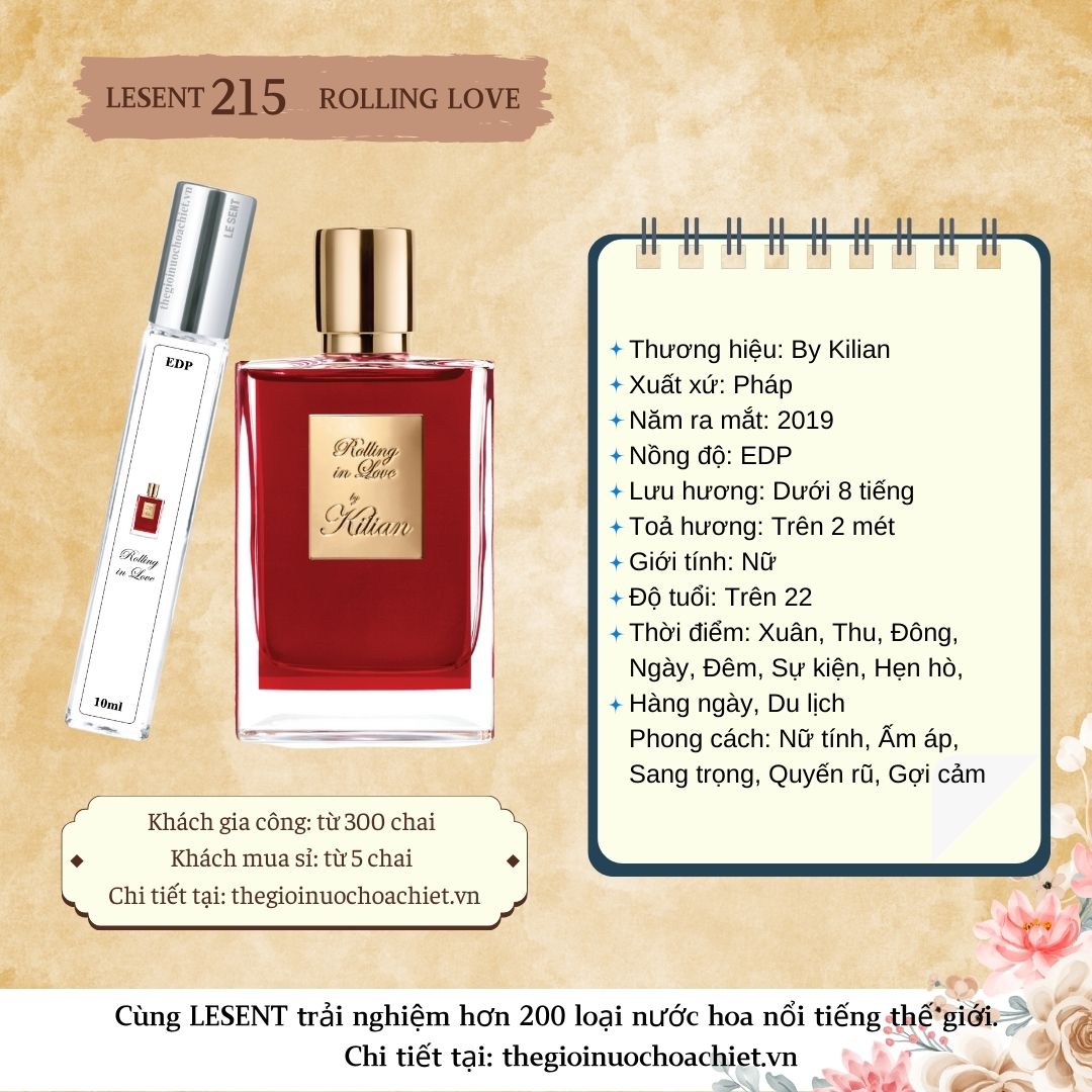 Nước hoa chiết Rolling Love 2019 10ml