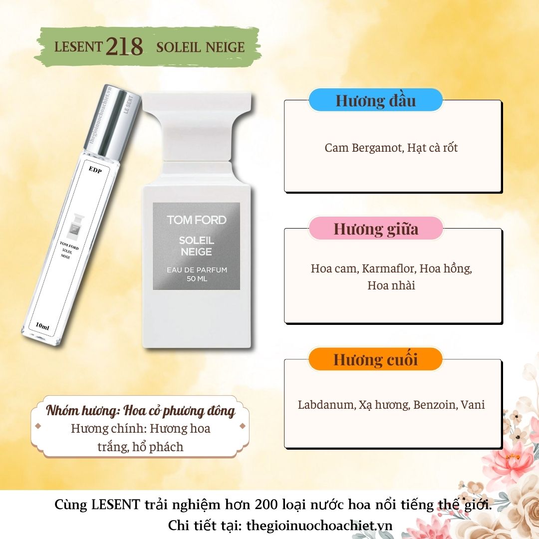 Nước hoa chiết Soleil Neige 10ml