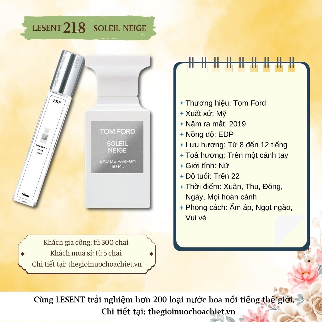 Nước hoa chiết Soleil Neige 10ml