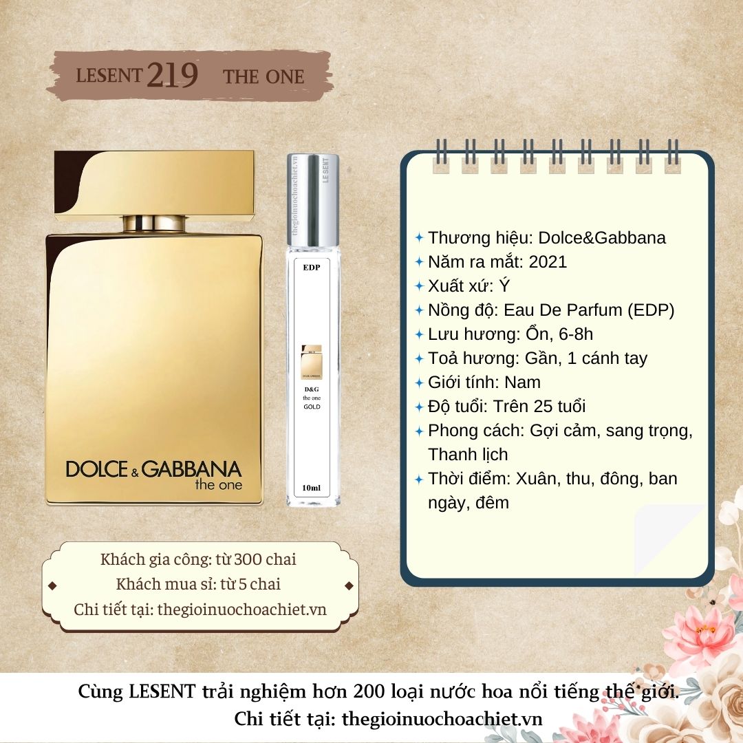 Nước hoa chiết The One Gold 10ml