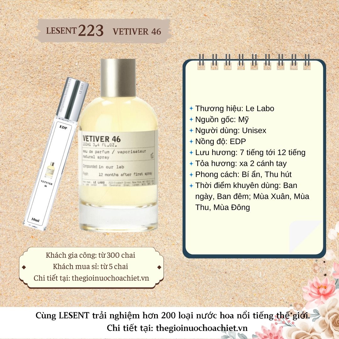 Nước hoa chiết Vetyver 46 Le Labo 10ml