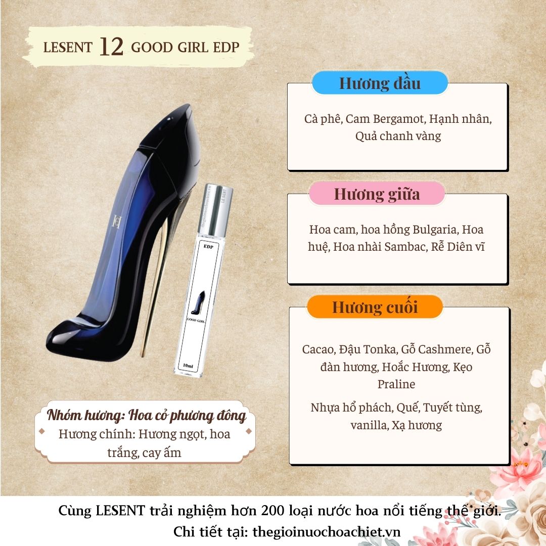 Nước hoa chiết Good Girl 10ml 