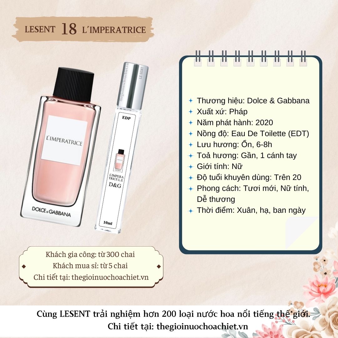 Nước hoa chiết L'Imperatrice 10ml 