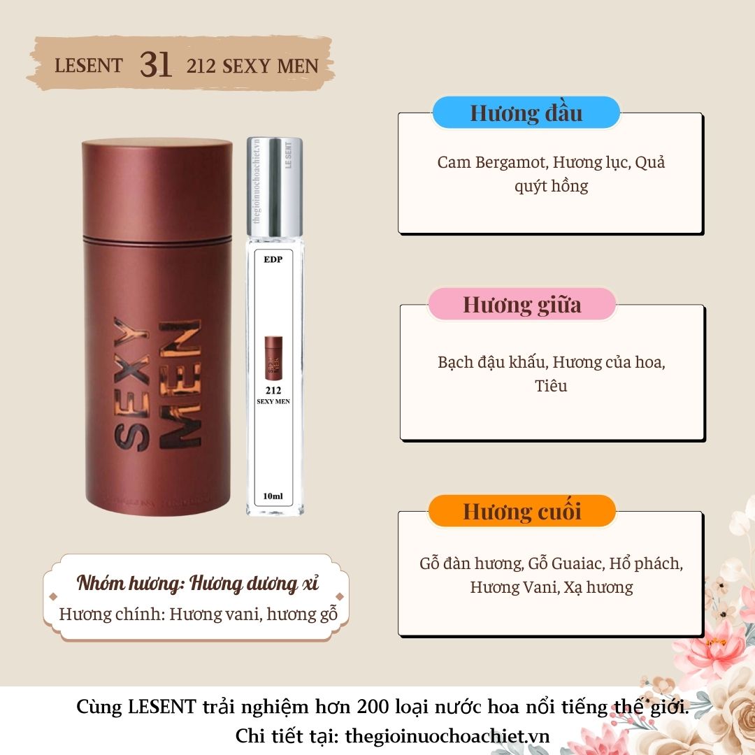 Nước hoa chiết 212 Sexy Men 10ml 