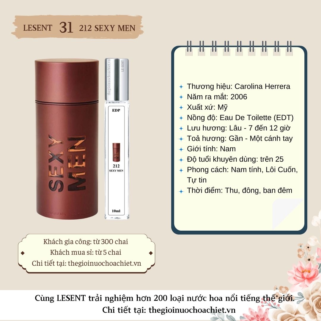 Nước hoa chiết 212 Sexy Men 10ml 