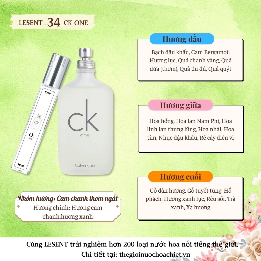 Nước hoa chiết CK One 10ml 