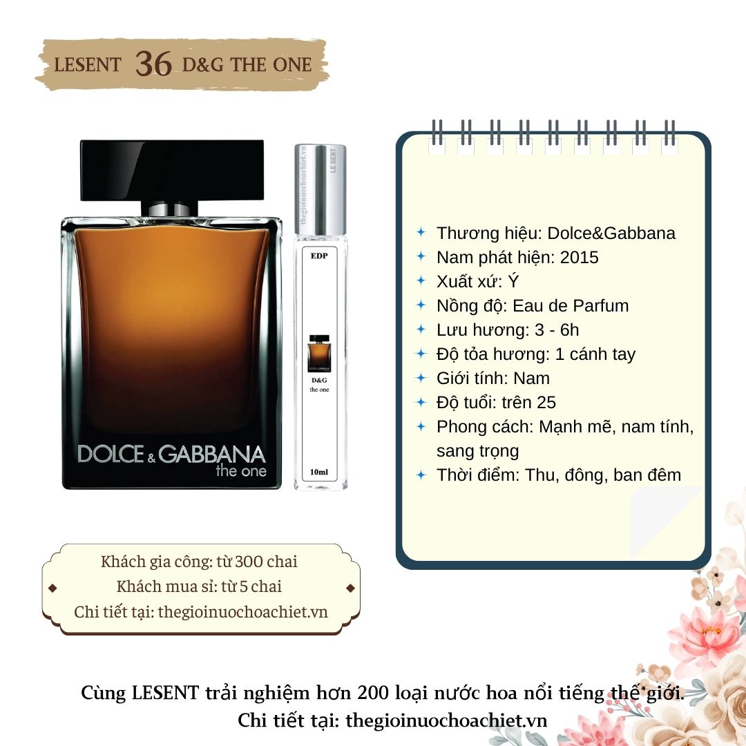 Nước hoa chiết D&G The One 10ml 