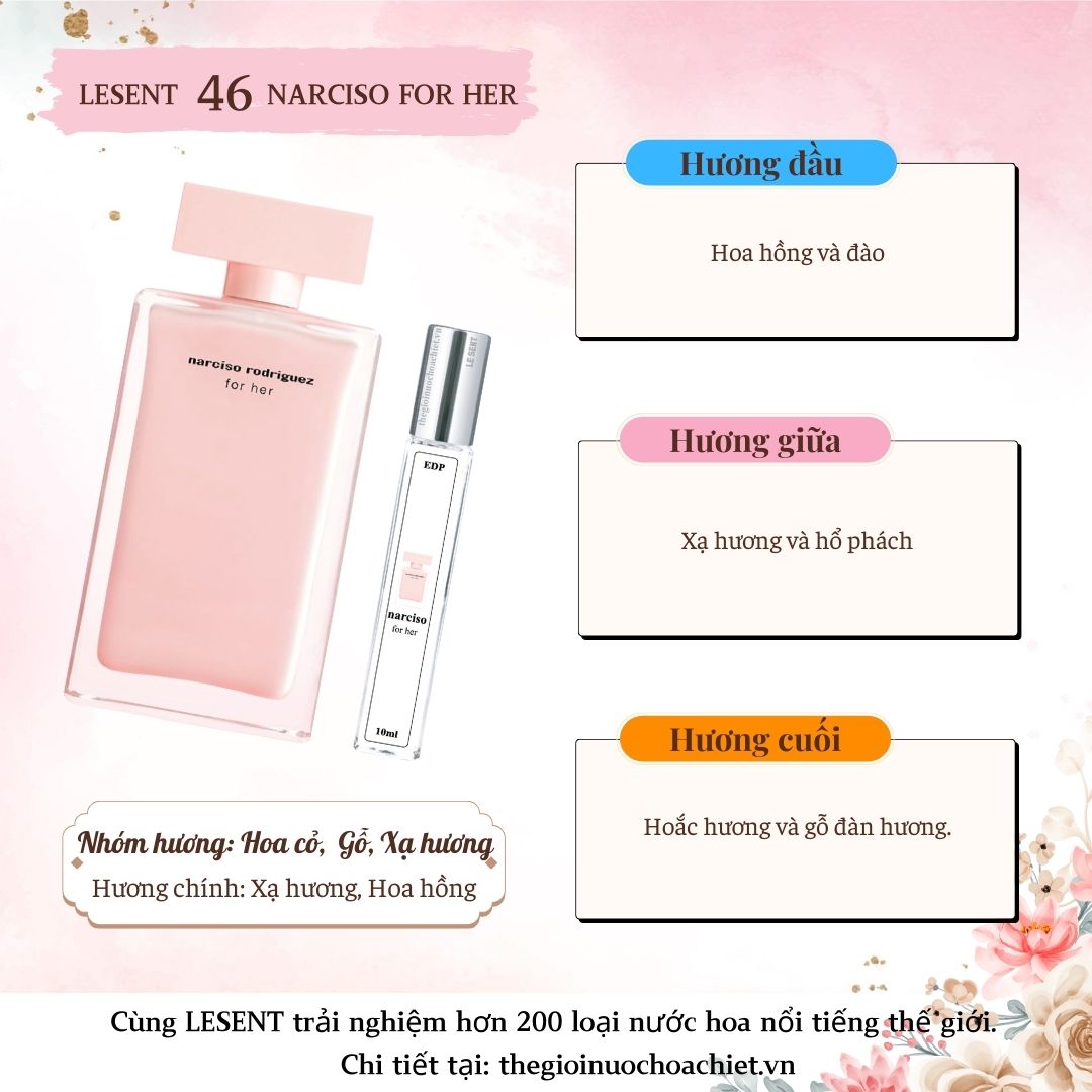 Nước hoa chiết Narciso For Her 10ml 