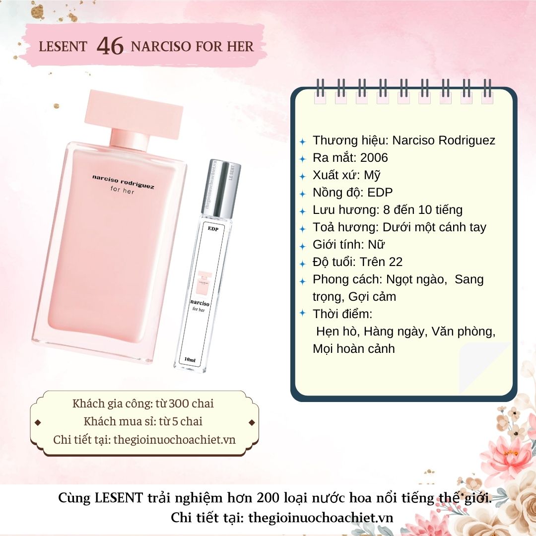 Nước hoa chiết Narciso For Her 10ml 