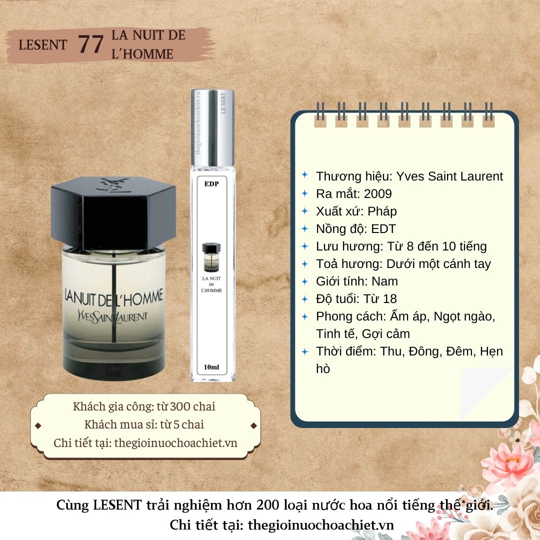 Nước hoa chiết La Nuit De L'homme 10ml