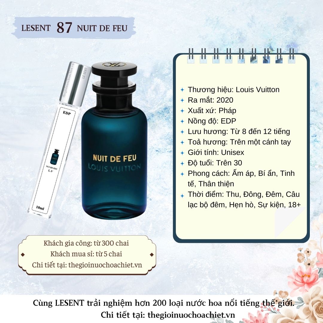 Nước hoa chiết Nuit de Feu 10ml